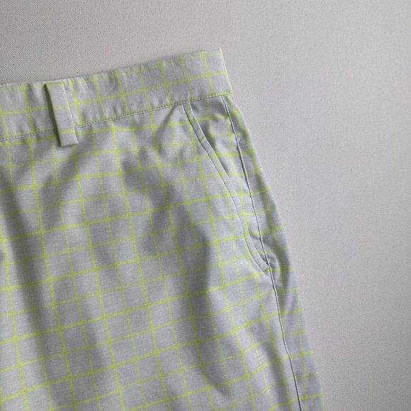 Nike Golf Tour Performance‎ Dri-Fit Shorts Green Gray Plaid Size 38 x 11” Active - Picture 3 of 6